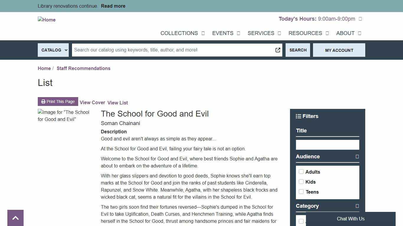 List Morton Grove Public Library